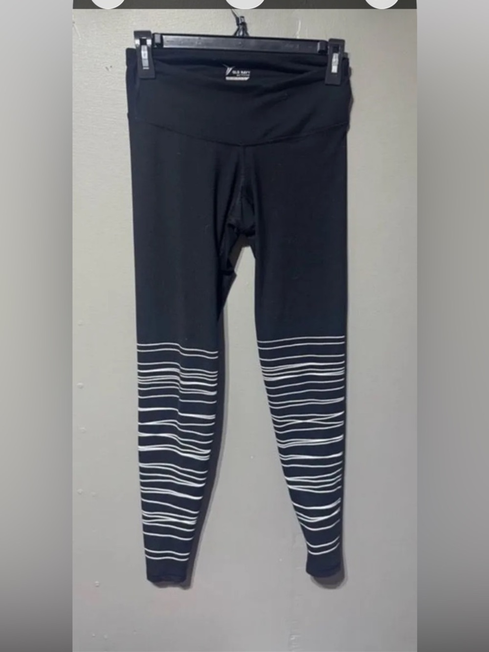 Old Navy Active Black Leggings with White Logo